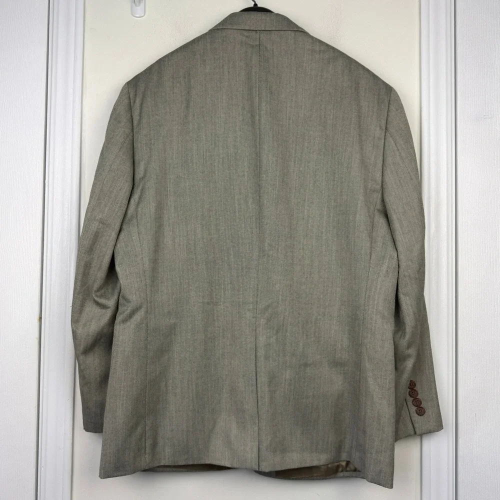 Ralph Lauren Mens 44S Birdseye RAYON Blend Blazer Sport Coat Suit Jacket Gray